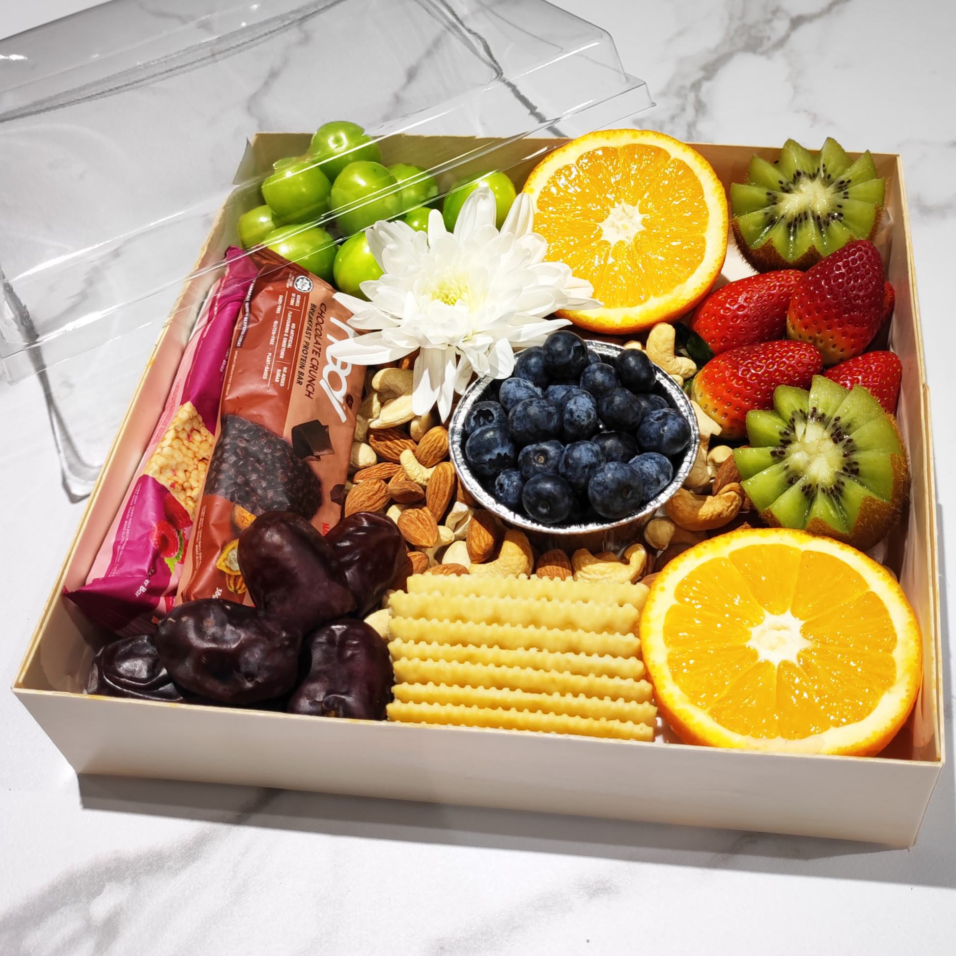 Mesrabloom’s Protein Power Platter, a unique blend of healthy choices and premium fruits