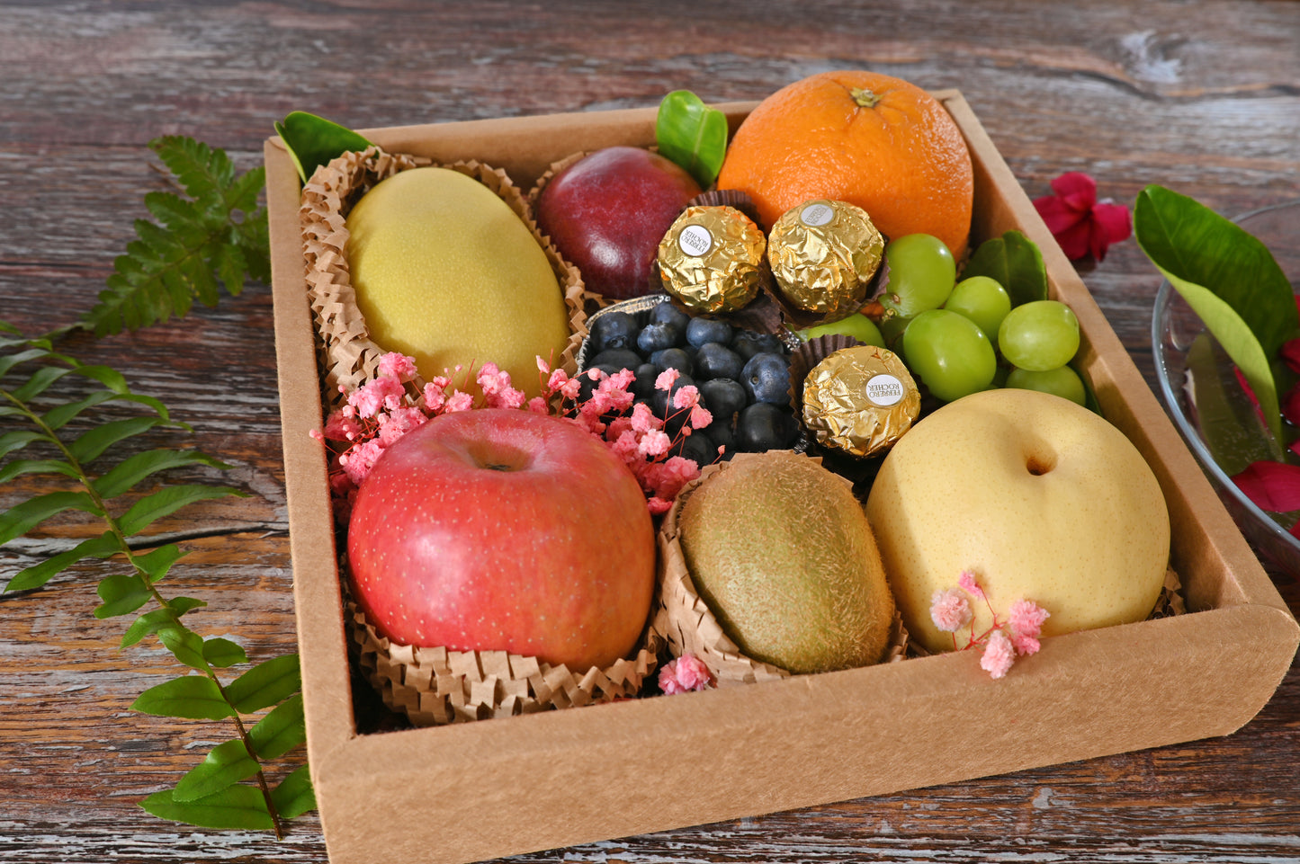 The Bountiful Fruit Box, a beautifully curated package of joy and well-wishes